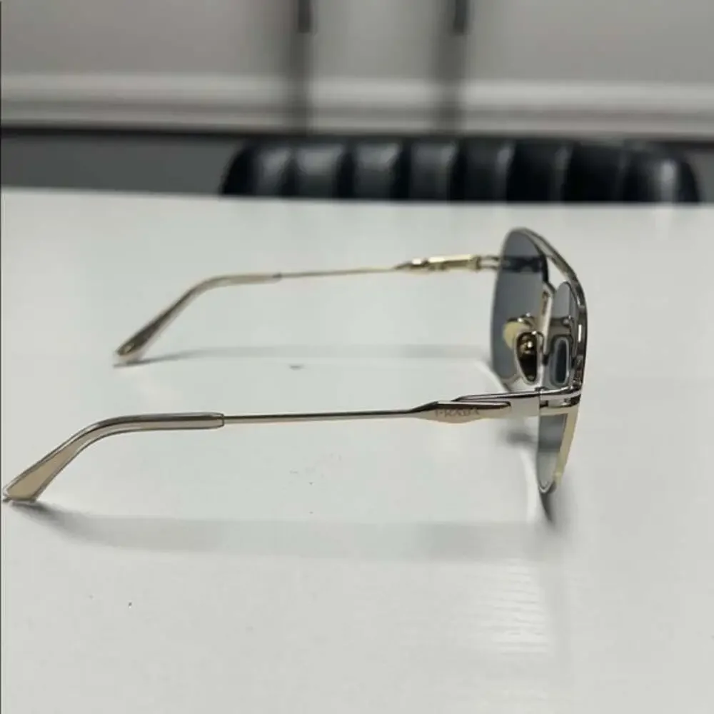 Prada Stylish Gold/Silver  Aviator Sunglasses